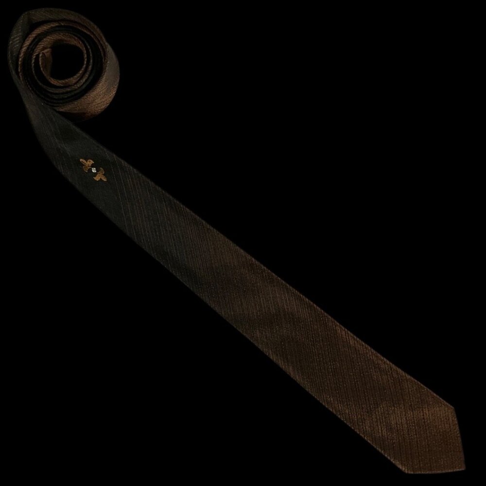 Vintage Brown/Black Narrow Tie